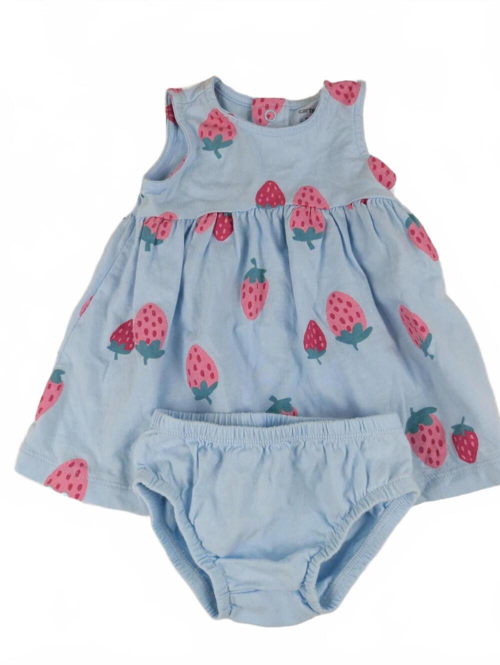 Carter's Baby Strawberry Print Dress and Diaper Cover Set 3M